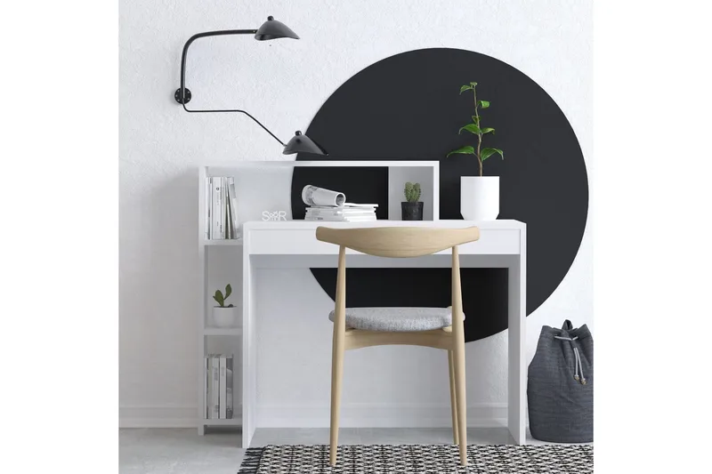 Trella Skrivebord 95x45 cm Hvit - Hanah Home - Møbler - Bord - Kontorbord - Skrivebord
