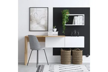 Tiff Skrivebord 74x45 cm Hvit/Brun - Hanah Home - Møbler - Bord - Kontorbord - Skrivebord