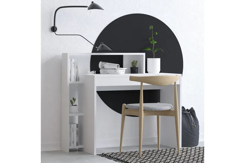 Trella Skrivebord 95x45 cm Hvit - Hanah Home - Møbler - Bord - Kontorbord - Skrivebord