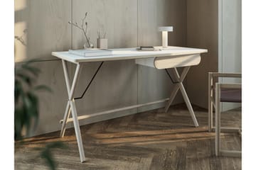 Aditiya Skrivebord 67x135 cm - Hvit - Møbler - Bord - Kontorbord - Skrivebord