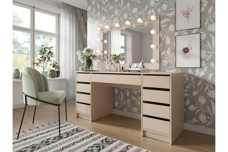 Adrash Skrivebord 55x154 cm - Beige - Møbler - Bord - Kontorbord - Skrivebord