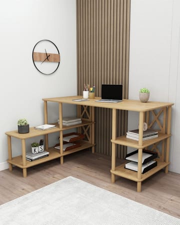 Akiliano Skrivebord 145 cm - Eik - Møbler - Bord - Kontorbord - Skrivebord