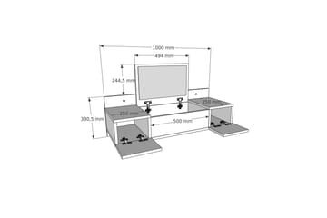 Andifli Sminkebord 100 cm - Brun - Møbler - Bord - Kontorbord - Skrivebord