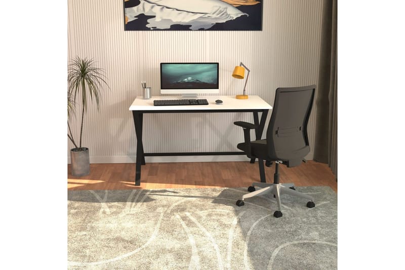 Athodna Skrivebord 70x120 cm - Sort/Hvit - Møbler - Bord - Kontorbord - Skrivebord