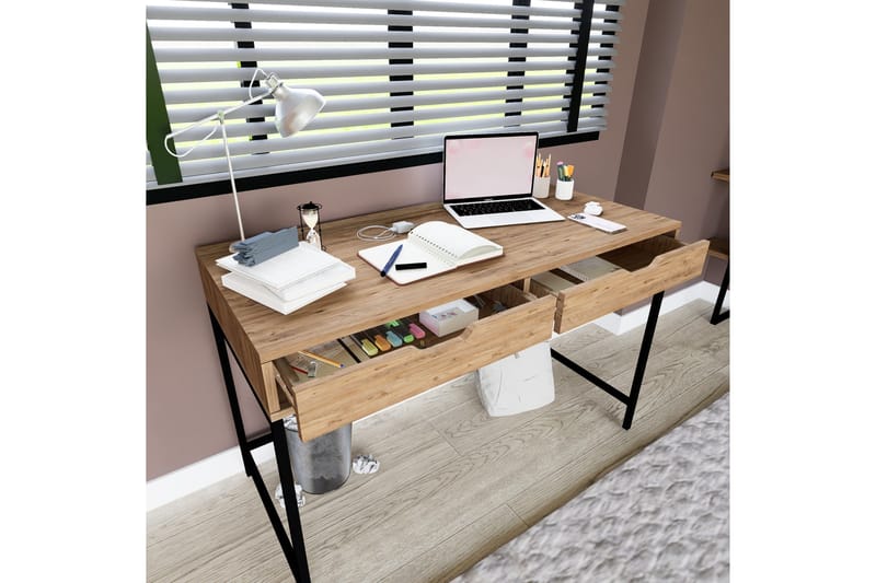 Atlas Skrivebord 55x120 cm - Brun - Møbler - Bord - Kontorbord - Skrivebord