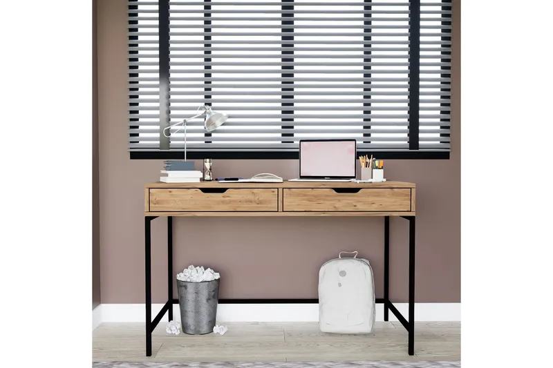 Atlas Skrivebord 55x120 cm - Brun - Møbler - Bord - Kontorbord - Skrivebord