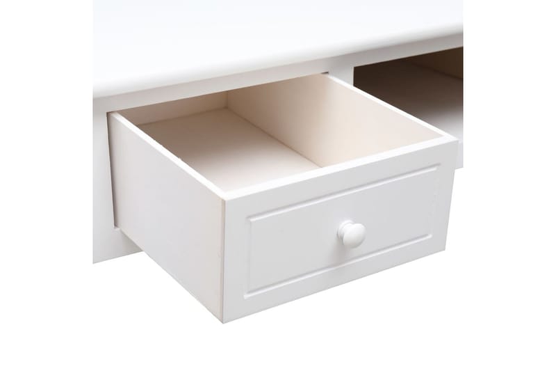 beBasic Skjenk hvit 108x45x76 cm heltre keisertre - Hvit - Skrivebord - Databord & PC bord