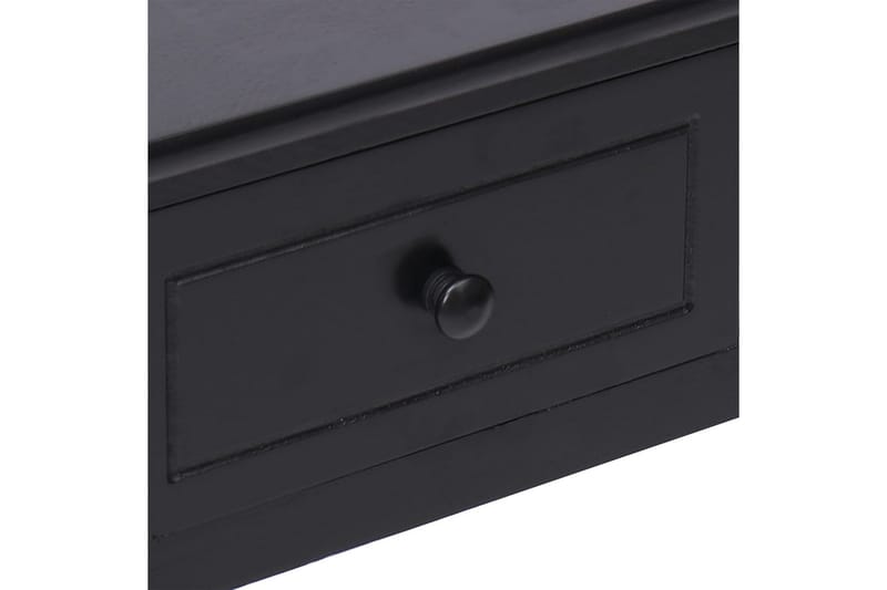 beBasic Skjenk svart 108x45x76 cm heltre keisertre - Svart - Skrivebord - Databord & PC bord