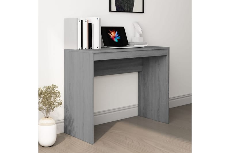 beBasic Skrivebord grå sonoma 90x40x72 cm konstruert tre - GrÃ¥ - Skrivebord - Databord & PC bord