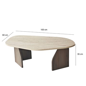 Berriaren Skrivebord 100x35x60 cm - Travertine Walnut - Møbler - Bord - Kontorbord - Skrivebord