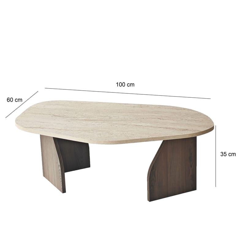 Berriaren Skrivebord 100x35x60 cm - Travertine Walnut - Møbler - Bord - Kontorbord - Skrivebord