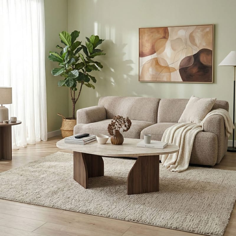 Berriaren Skrivebord 100x35x60 cm - Travertine Walnut - Møbler - Bord - Kontorbord - Skrivebord