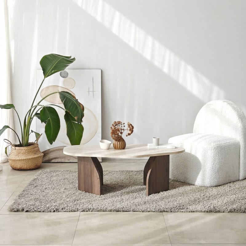 Berriaren Skrivebord 100x35x60 cm - Travertine Walnut - Møbler - Bord - Kontorbord - Skrivebord