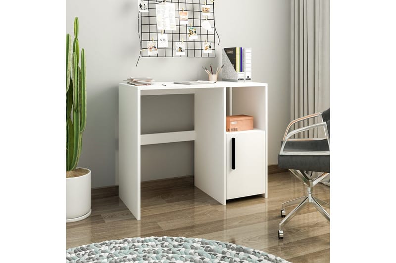 Brenn Skrivebord 45x90 cm - Hvit - Møbler - Bord - Kontorbord - Skrivebord