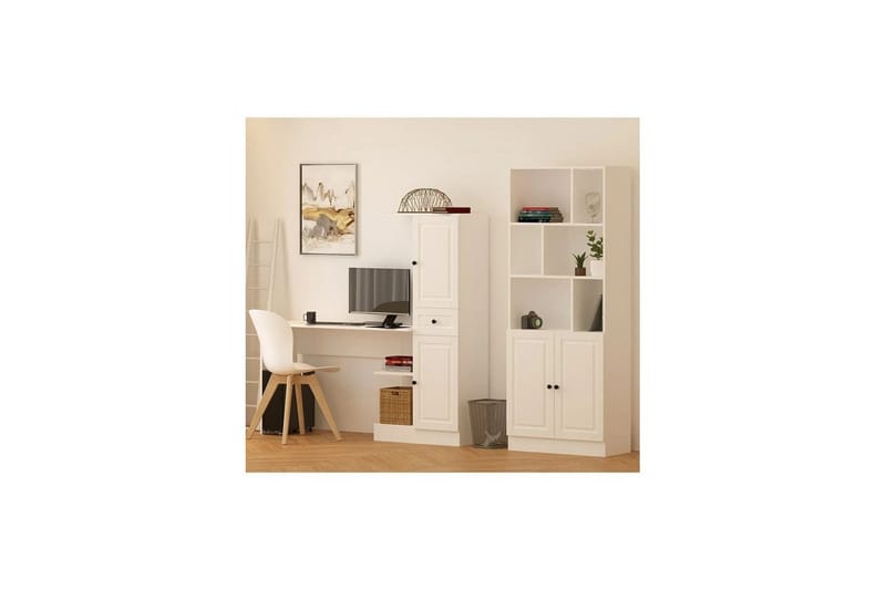 Ceyron Skrivebord 40x155 cm - Matt Hvit - Møbler - Bord - Kontorbord - Skrivebord