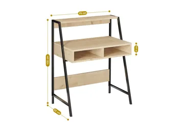 Chass Skrivebord 50x79 cm - Eik/Sort - Møbler - Bord - Kontorbord - Skrivebord