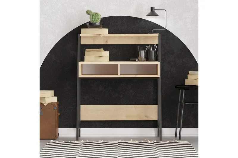 Chass Skrivebord 50x79 cm - Eik/Sort - Møbler - Bord - Kontorbord - Skrivebord