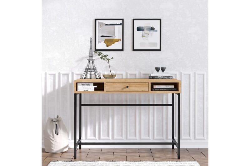 Cladells Skrivebord 60x100 cm - Eik/Sort - Møbler - Bord - Kontorbord - Skrivebord