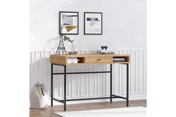 Cladells Skrivebord 60x100 cm - Eik/Sort - Møbler - Bord - Kontorbord - Skrivebord