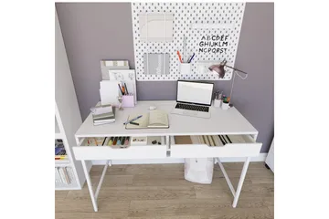 Durusu Skrivebord 55x120 cm - Hvit - Møbler - Bord - Kontorbord - Skrivebord