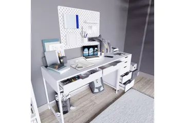 Durusu Skrivebord 55x120 cm - Hvit - Møbler - Bord - Kontorbord - Skrivebord