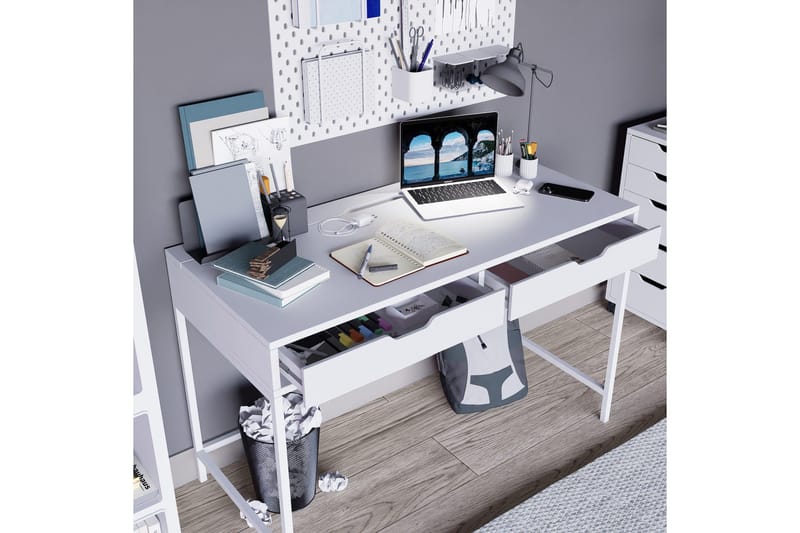 Durusu Skrivebord 55x120 cm - Hvit - Møbler - Bord - Kontorbord - Skrivebord