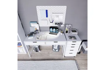 Durusu Skrivebord 55x120 cm - Hvit - Møbler - Bord - Kontorbord - Skrivebord