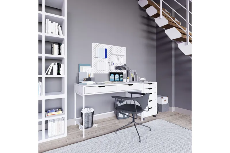 Durusu Skrivebord 55x120 cm - Hvit - Møbler - Bord - Kontorbord - Skrivebord