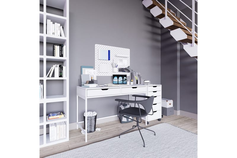 Durusu Skrivebord 55x120 cm - Hvit - Møbler - Bord - Kontorbord - Skrivebord