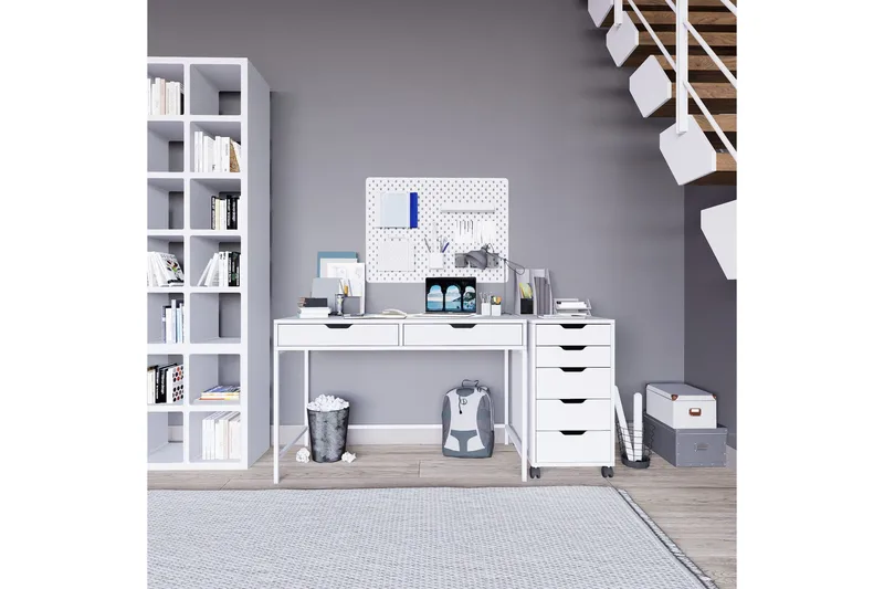 Durusu Skrivebord 55x120 cm - Hvit - Møbler - Bord - Kontorbord - Skrivebord