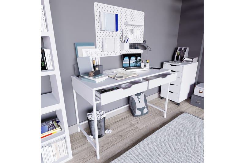 Durusu Skrivebord 55x120 cm - Hvit - Møbler - Bord - Kontorbord - Skrivebord