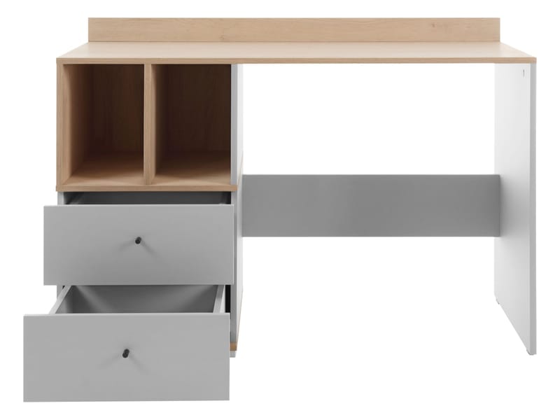 Edson Skrivebord 120 cm med Oppbevaring og Skuffer i Malt Tre - Hvit - Møbler - Bord - Kontorbord - Skrivebord