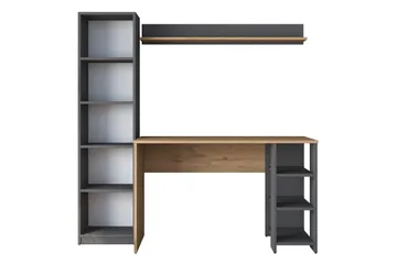 Eireann Skrivebord 45x160 cm - Valnøtt/Antrasitt - Møbler - Bord - Kontorbord - Skrivebord