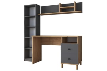 Eireann Skrivebord 50x120 cm - Valnøtt/Antrasitt - Møbler - Bord - Kontorbord - Skrivebord