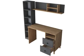 Eireann Skrivebord 50x120 cm - Valnøtt/Antrasitt - Møbler - Bord - Kontorbord - Skrivebord