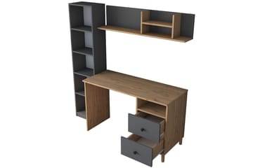 Eireann Skrivebord 50x120 cm - Valnøtt/Antrasitt - Møbler - Bord - Kontorbord - Skrivebord