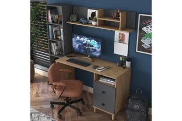 Eireann Skrivebord 50x120 cm - Valnøtt/Antrasitt - Møbler - Bord - Kontorbord - Skrivebord