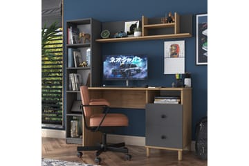 Eireann Skrivebord 50x120 cm - Valnøtt/Antrasitt - Møbler - Bord - Kontorbord - Skrivebord