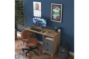 Eireann Skrivebord 50x120 cm - Valnøtt/Antrasitt - Møbler - Bord - Kontorbord - Skrivebord