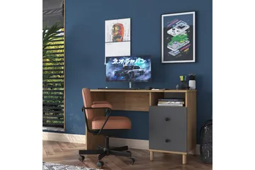 Eireann Skrivebord 50x120 cm - Valnøtt/Antrasitt - Møbler - Bord - Kontorbord - Skrivebord