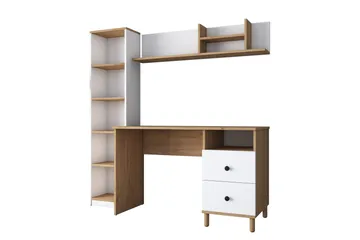 Eireann Skrivebord 50x120 cm - Valnøtt/Hvit - Møbler - Bord - Kontorbord - Skrivebord