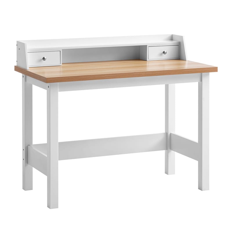 Eliara skrivebord 106 cm - Hvit og eikelook - Møbler - Bord - Kontorbord - Skrivebord