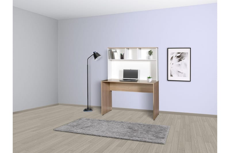 Erez Skrivebord 52x110 cm - Eik/Hvit - Møbler - Bord - Kontorbord - Skrivebord