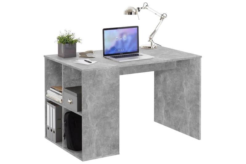 FMD Skrivebord med sidehyller 117x73x75 cm betonggrå - Skrivebord - Databord & PC bord FMD Skrivebord med sidehyller 117x73x75 cm betonggrå - Skrivebord - Databord & PC bord