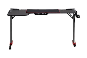 Areni Gamingbord LED-lys 140 cm + Koppholder & Hodetelefonho - Svart - Møbler - Bord - Kontorbord - Gamingbord