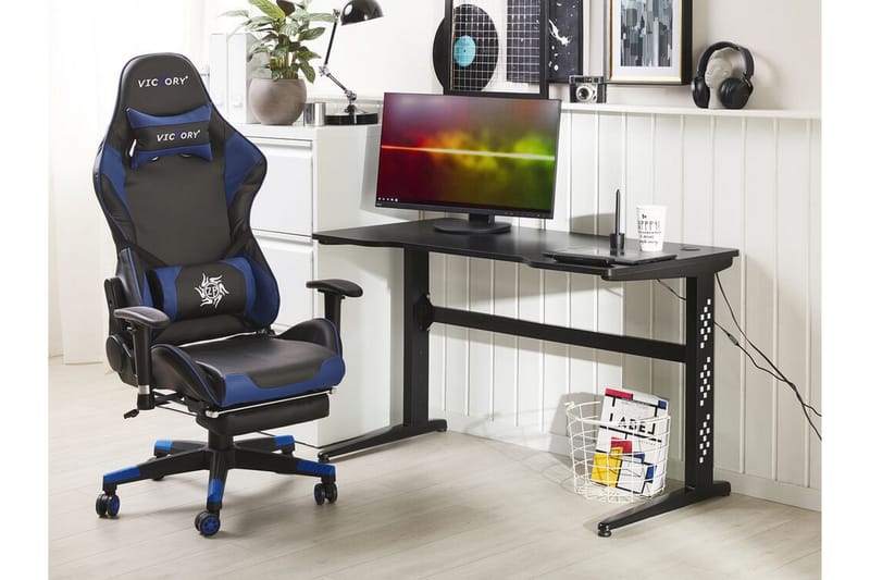 Spillebord Rombauer 120 cm med LED-belysning - Svart - Gamingbord