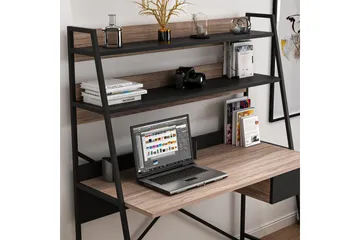 Garavelo Skrivebord 25x124 cm - Valnøtt/Svart - Møbler - Bord - Kontorbord - Skrivebord