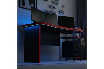 Hind Gamingbord 150x60 cm - Sort/Rød - Møbler - Bord - Kontorbord - Gamingbord
