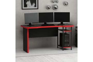 Hind Gamingbord 150x60 cm - Sort/Rød - Møbler - Bord - Kontorbord - Gamingbord
