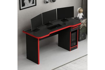 Hind Gamingbord 150x60 cm - Sort/Rød - Møbler - Bord - Kontorbord - Gamingbord